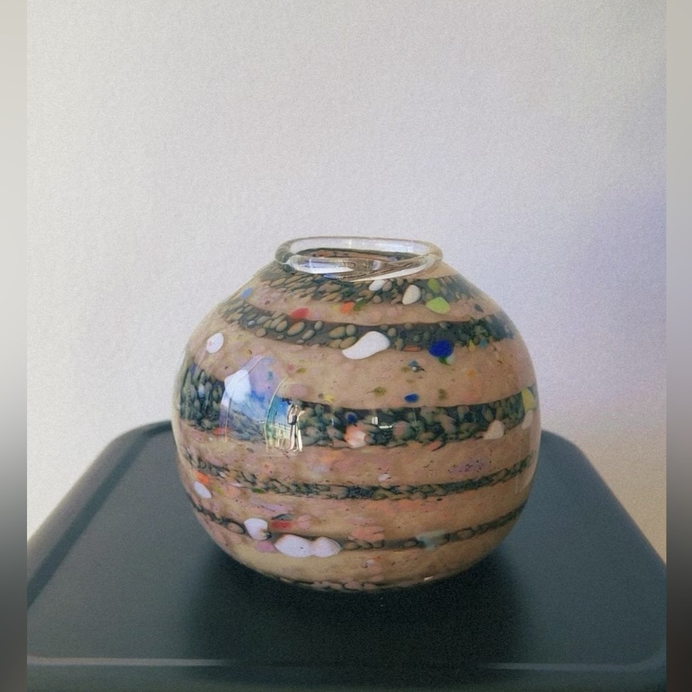 Multiple colored vintage splatter vase